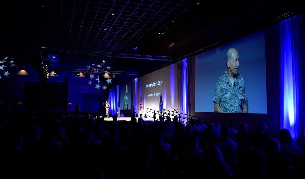 Gen. Mike Holmes speaks  during AFA conference