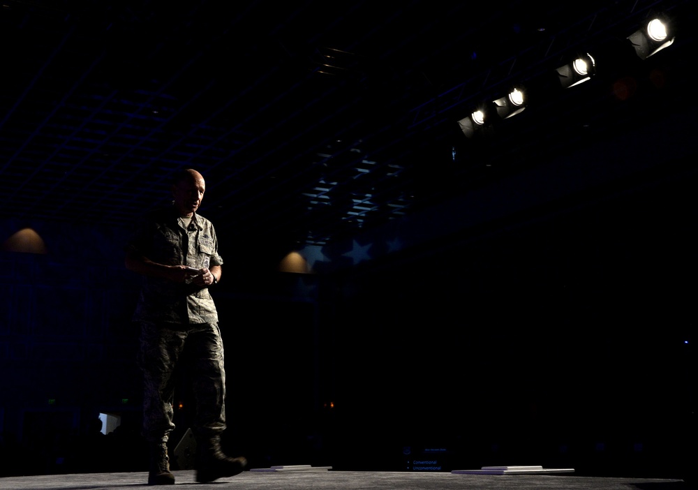 Gen. Mike Holmes speaks  during AFA conference