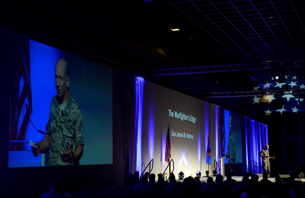 Gen. Mike Holmes speaks  during AFA conference