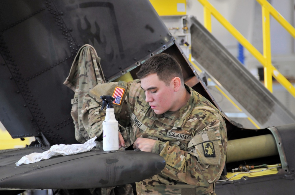 AH-64 Apache Helicopter 500 Hours Phase Maintenance