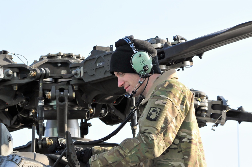 AH-64 Apache Helicopter Routine Maintenance