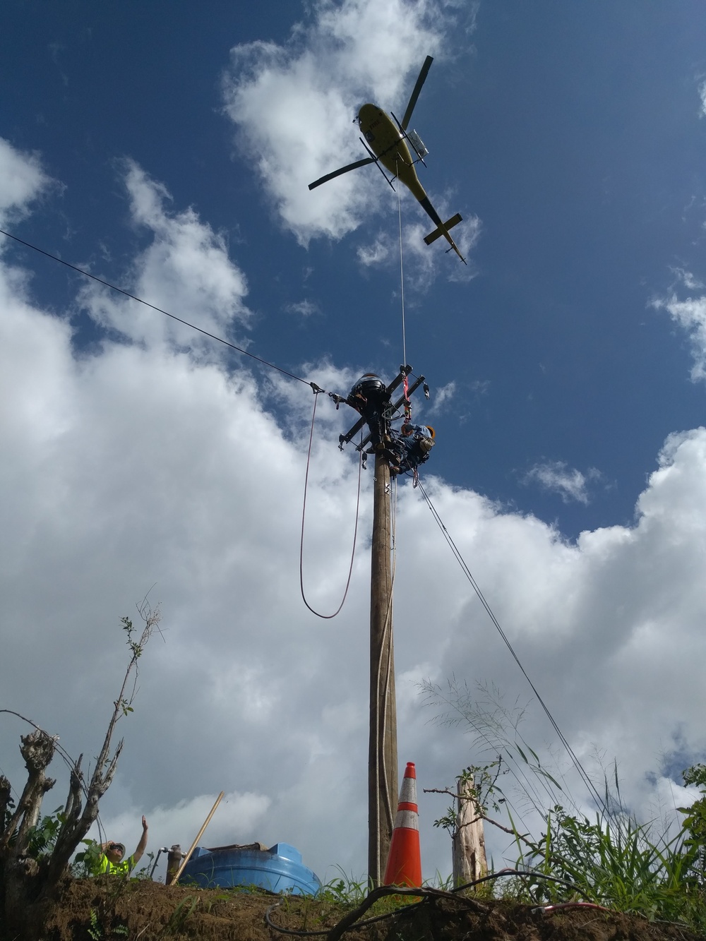 Restoring the electrical grid from the air