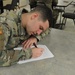 Soldier Takes Best Warrior Competition Exam