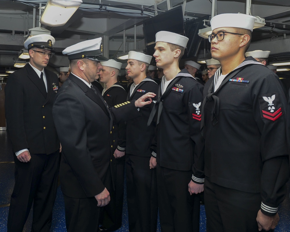 Nimitz Sailors Undergo Inspection