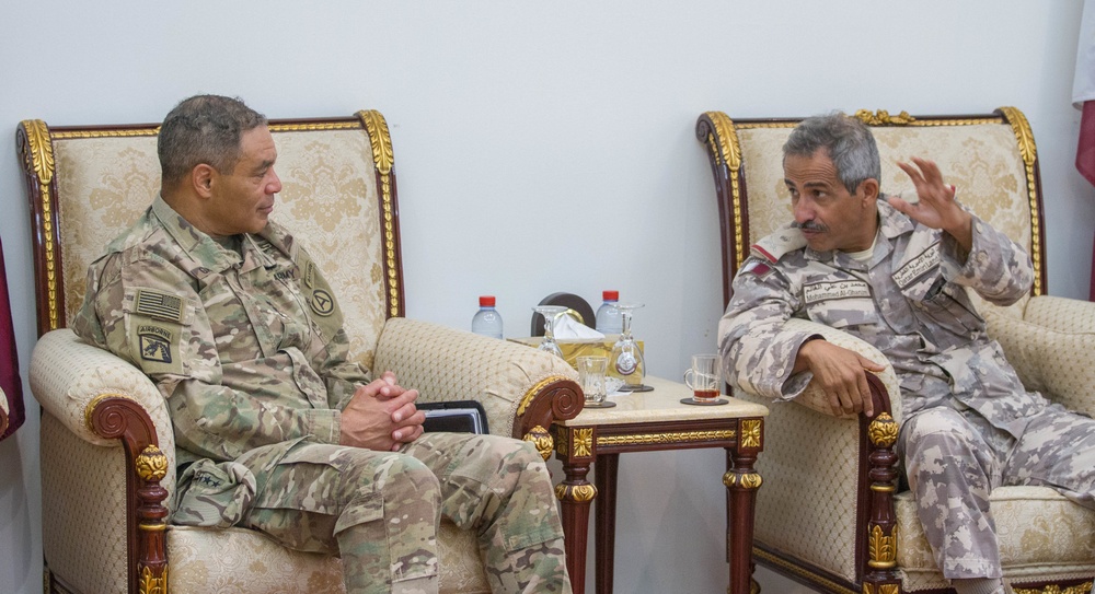 USARCENT Commander meets with Commander of Qatari Emiri Land Forces