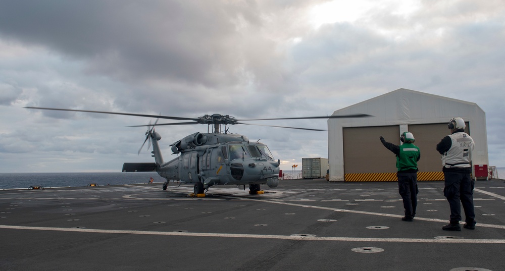 USNS Mercy Conducts Flight Quarters