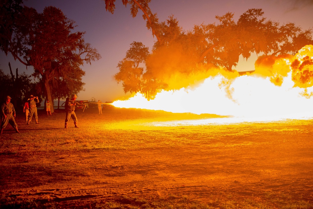 Parris Island Annual Christmas tree Bonfire