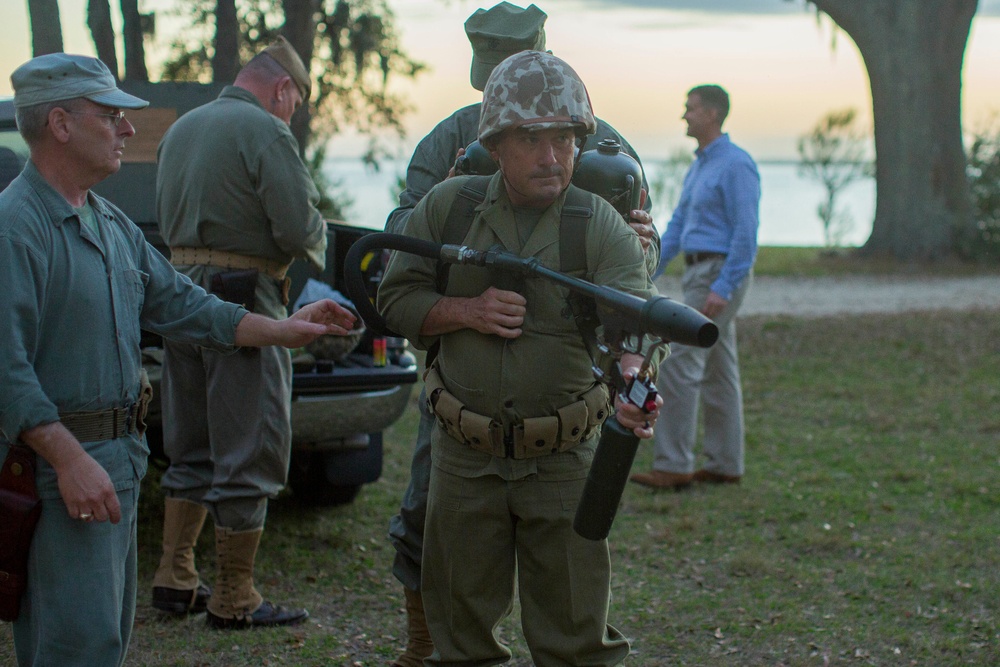 Parris Island Annual Christmas tree Bonfire