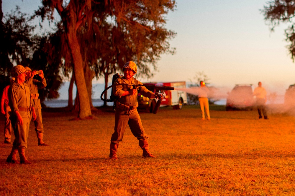 Parris Island Annual Christmas tree Bonfire