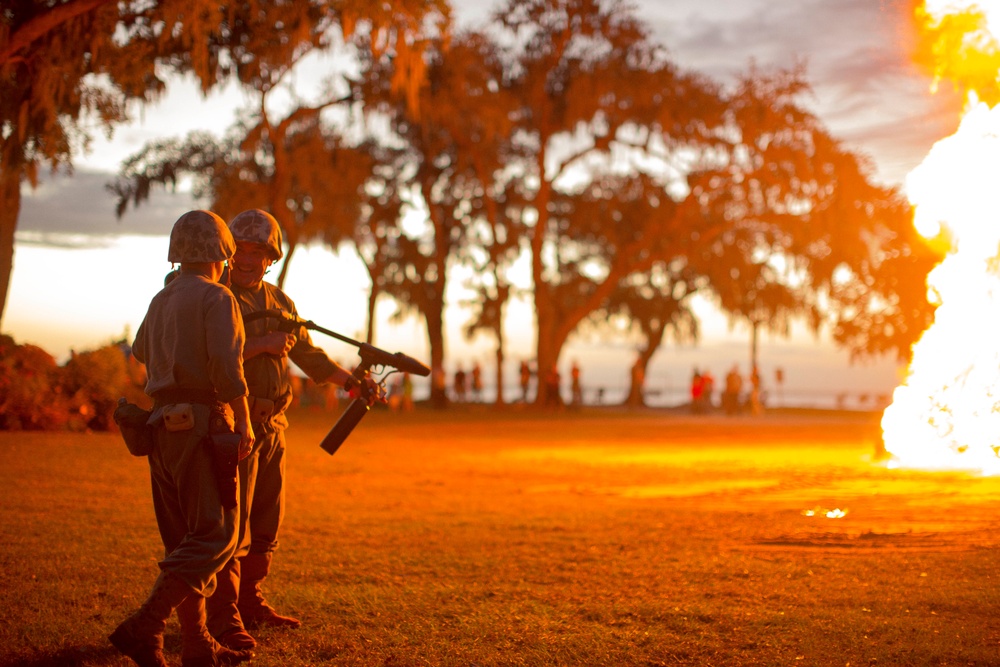 Parris Island Annual Christmas tree Bonfire