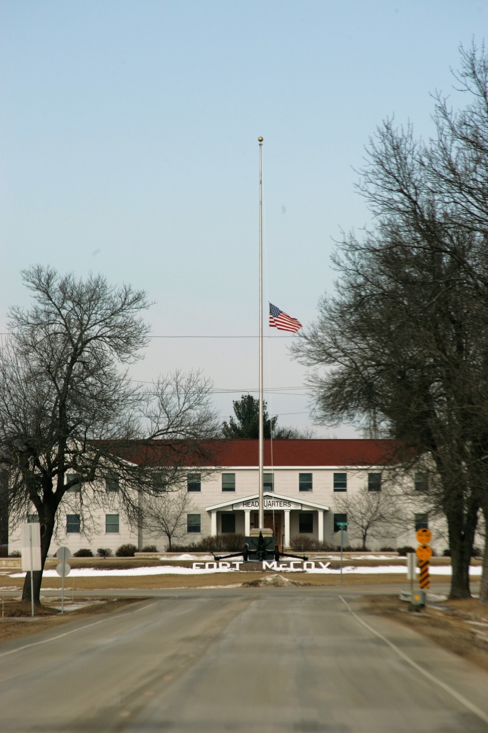 American Flag and Fort McCoy