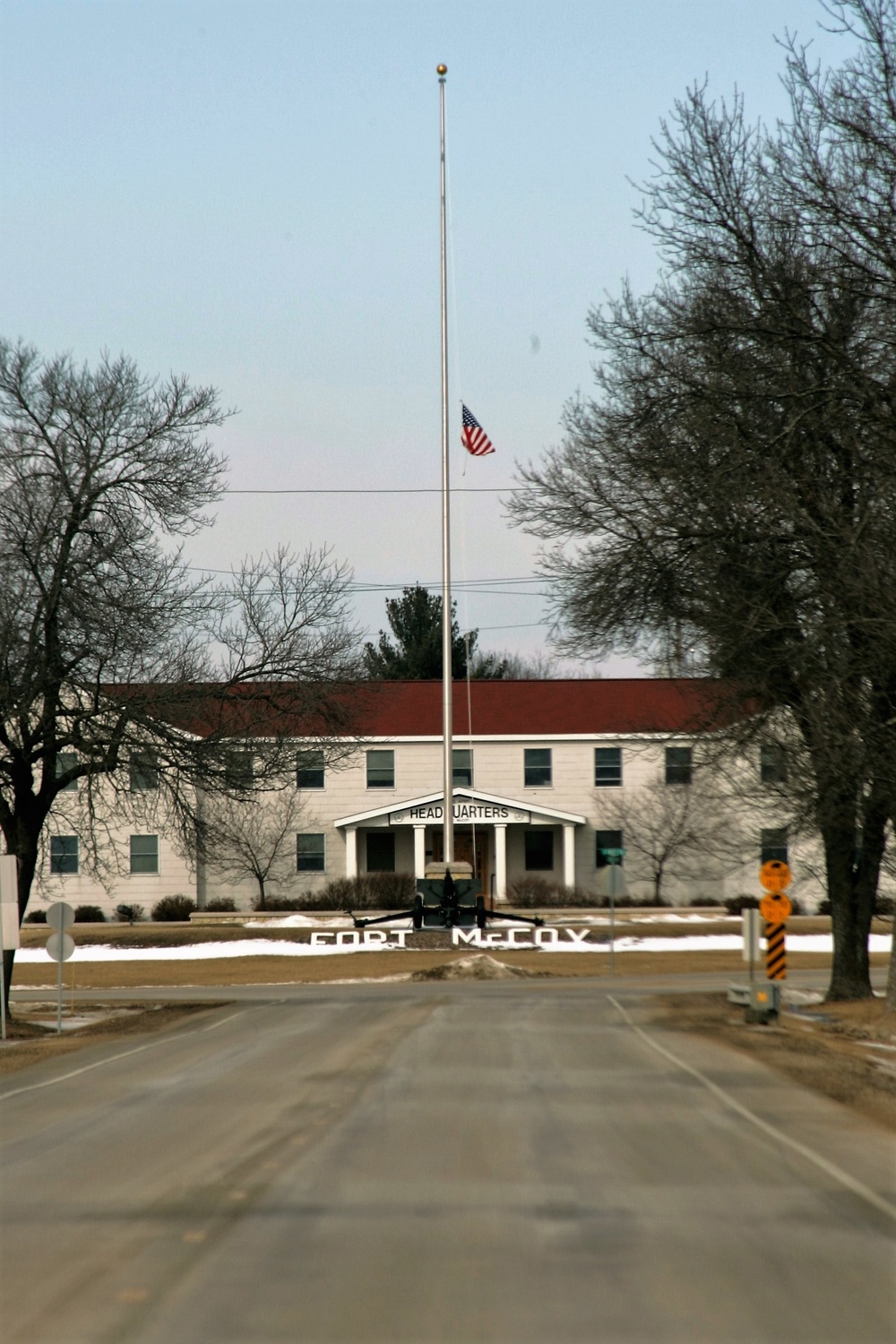 American Flag and Fort McCoy