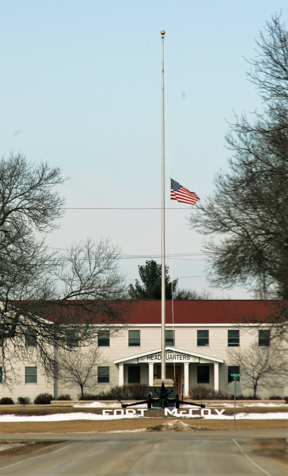 American Flag and Fort McCoy