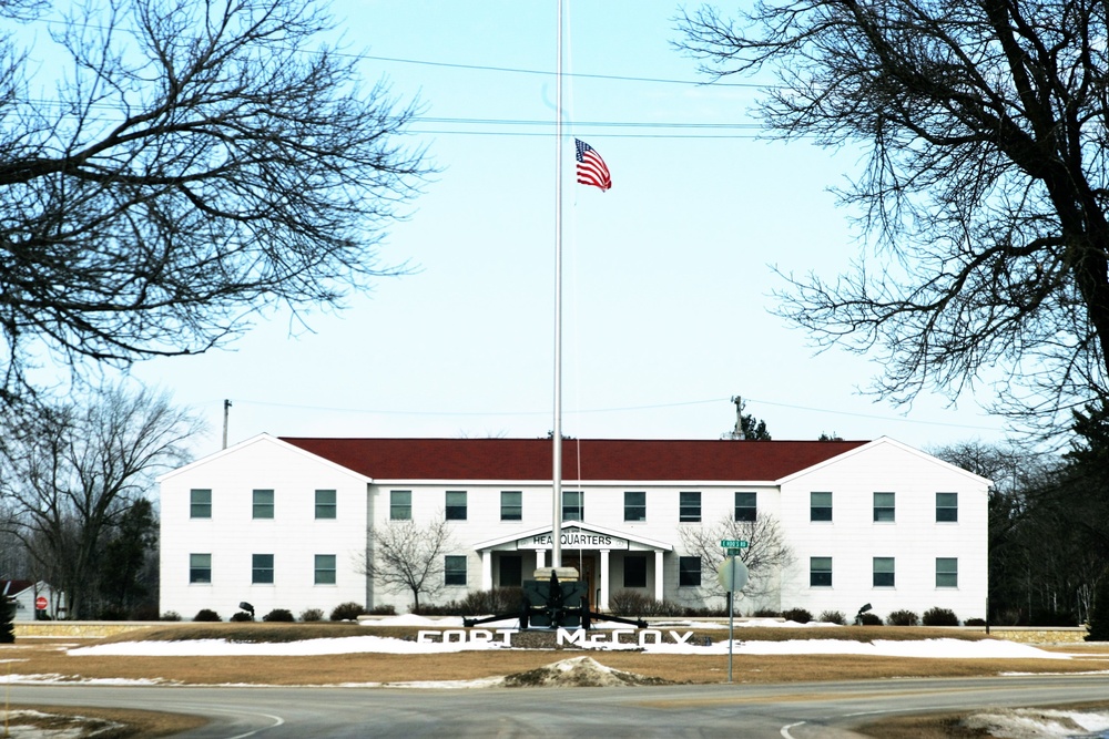 American Flag and Fort McCoy