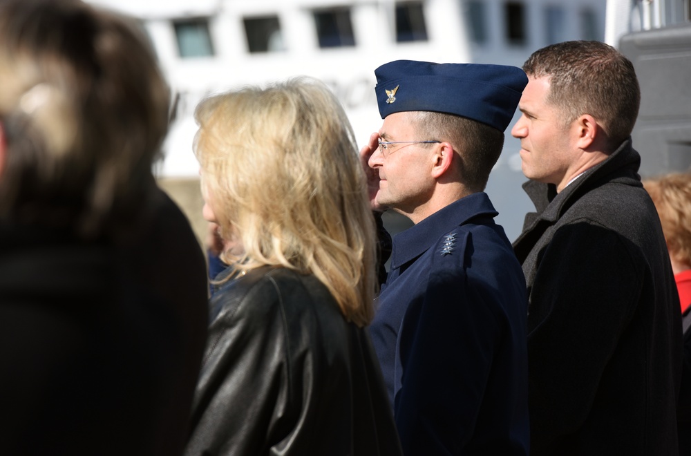 U.S. Coast Guard transfers patrol boats to Costa Rican Coast Guard during ceremony in Baltimore