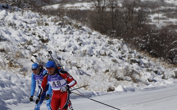 Sprint race day for 2018 CNGB Biathlon Championships in Soldier Hollow, UT
