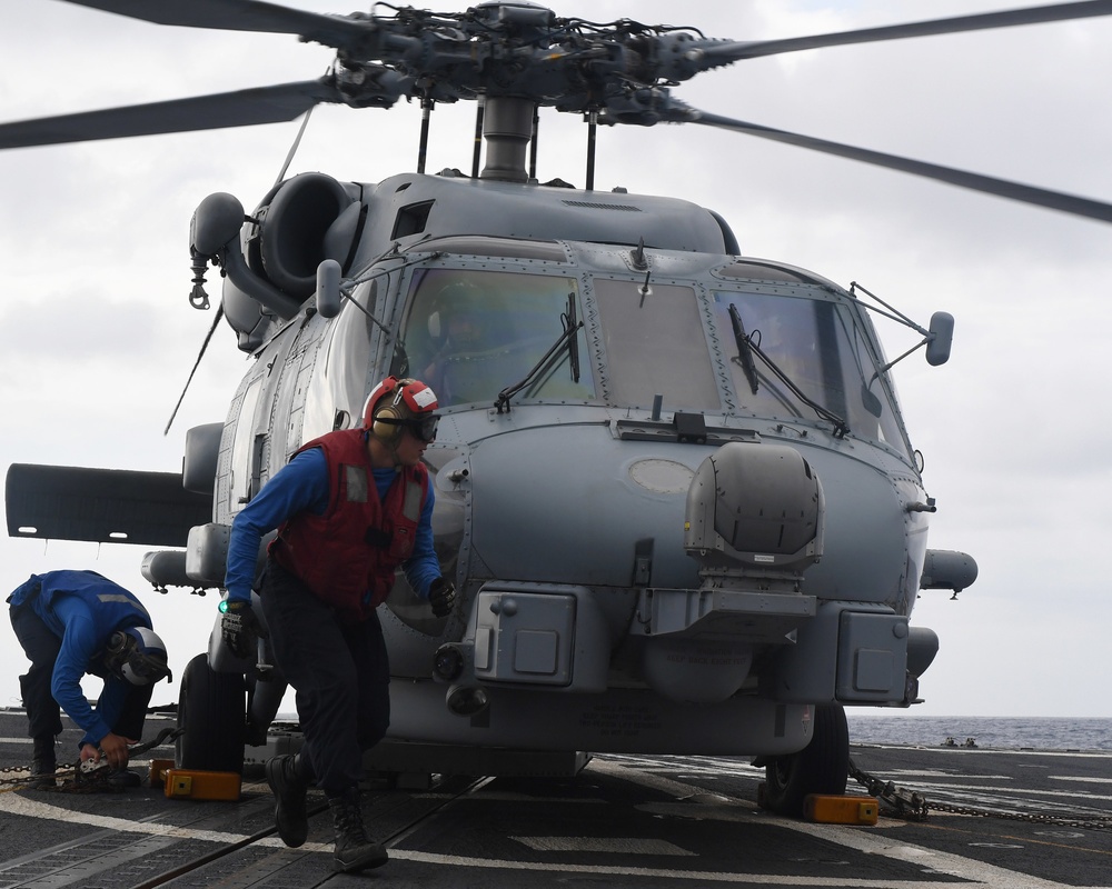 Sterett Conducts Helicopter Operations