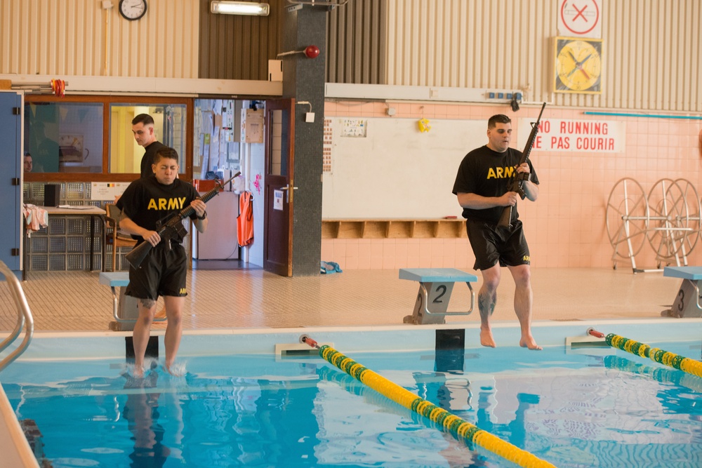 USAG Benelux Best Warrior Competition at Swimming Pool