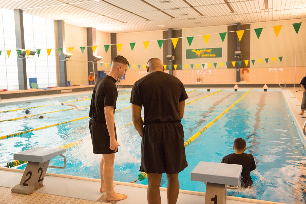 USAG Benelux Best Warrior Competition at Swimming Pool