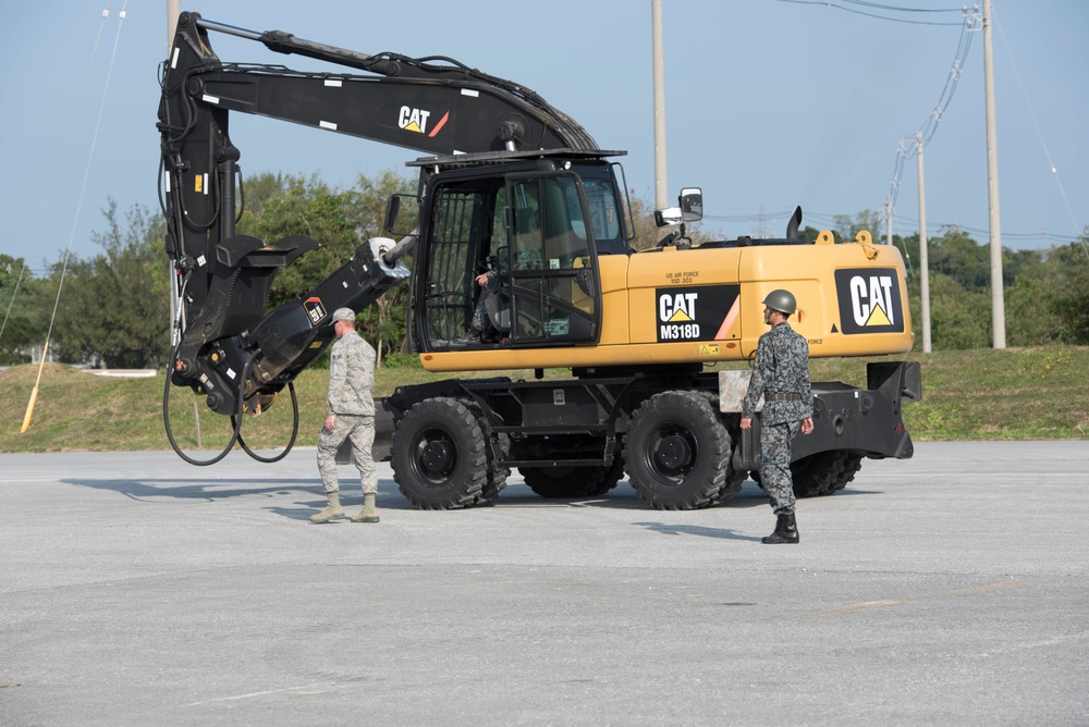 18th Civil Engineer Squadron trains Japan Air Self-Defense Force on airfield repair