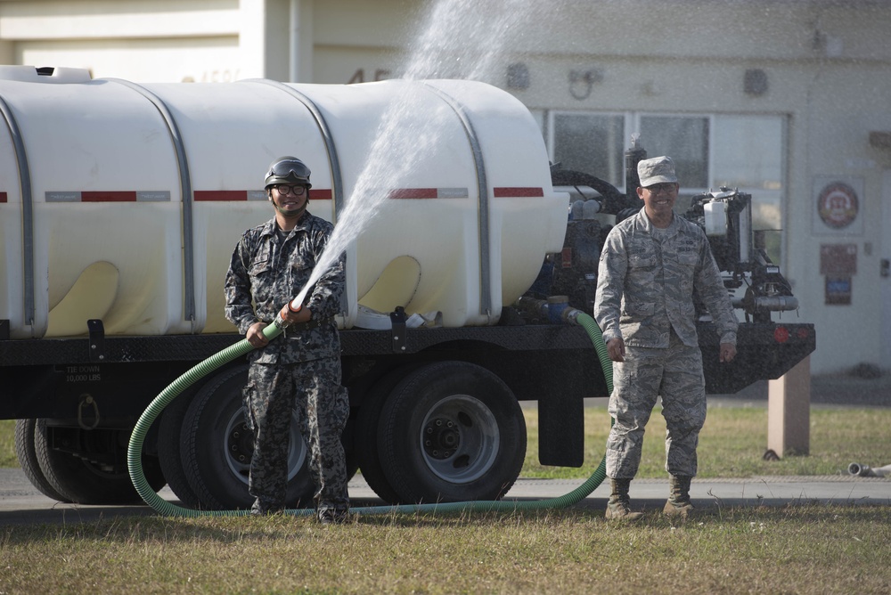 18th Civil Engineer Squadron trains Japan Air Self-Defense Force on airfield repair