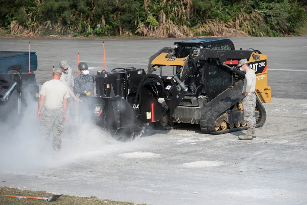 18th Civil Engineer Squadron trains Japan Air Self-Defense Force on airfield repair