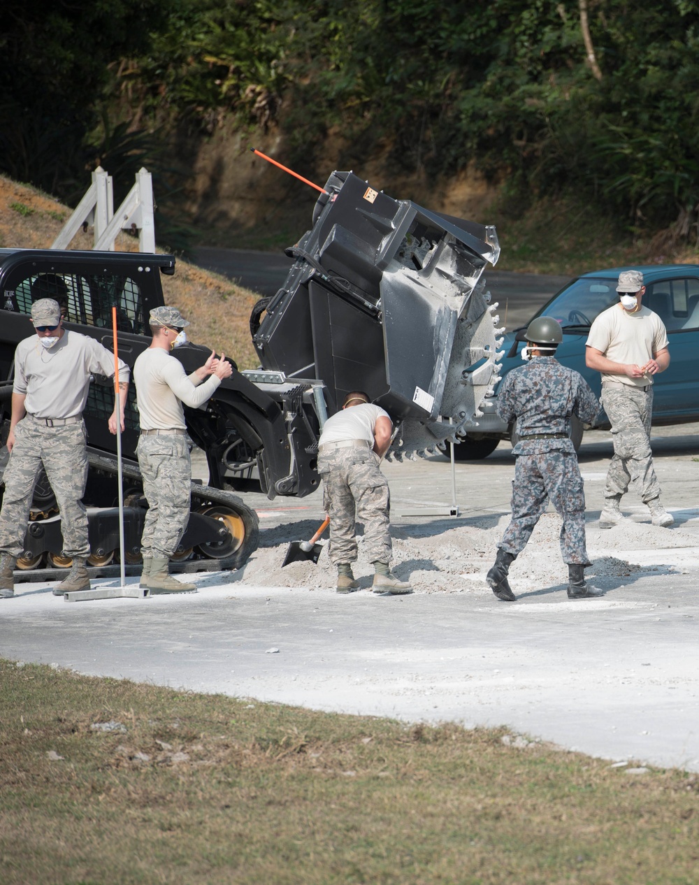 18th Civil Engineer Squadron trains Japan Air Self-Defense Force on airfield repair