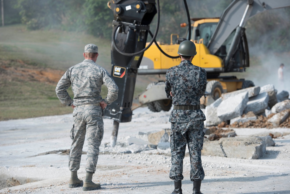 18th Civil Engineer Squadron trains Japan Air Self-Defense Force on airfield repair