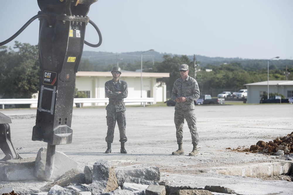 18th Civil Engineer Squadron trains Japan Air Self-Defense Force on airfield repair