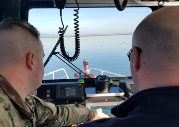 Army boatmen train firefighters in California