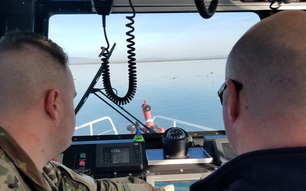Army boatmen train firefighters in California