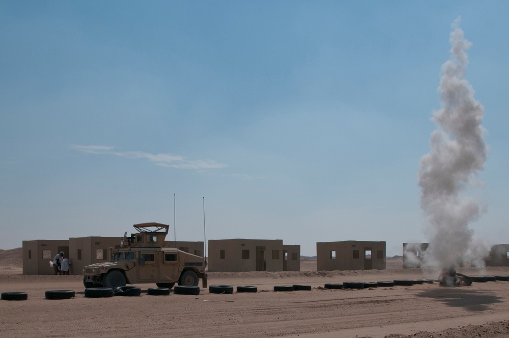 Field artillerymen brave simulated IED, enemy fire in lane training