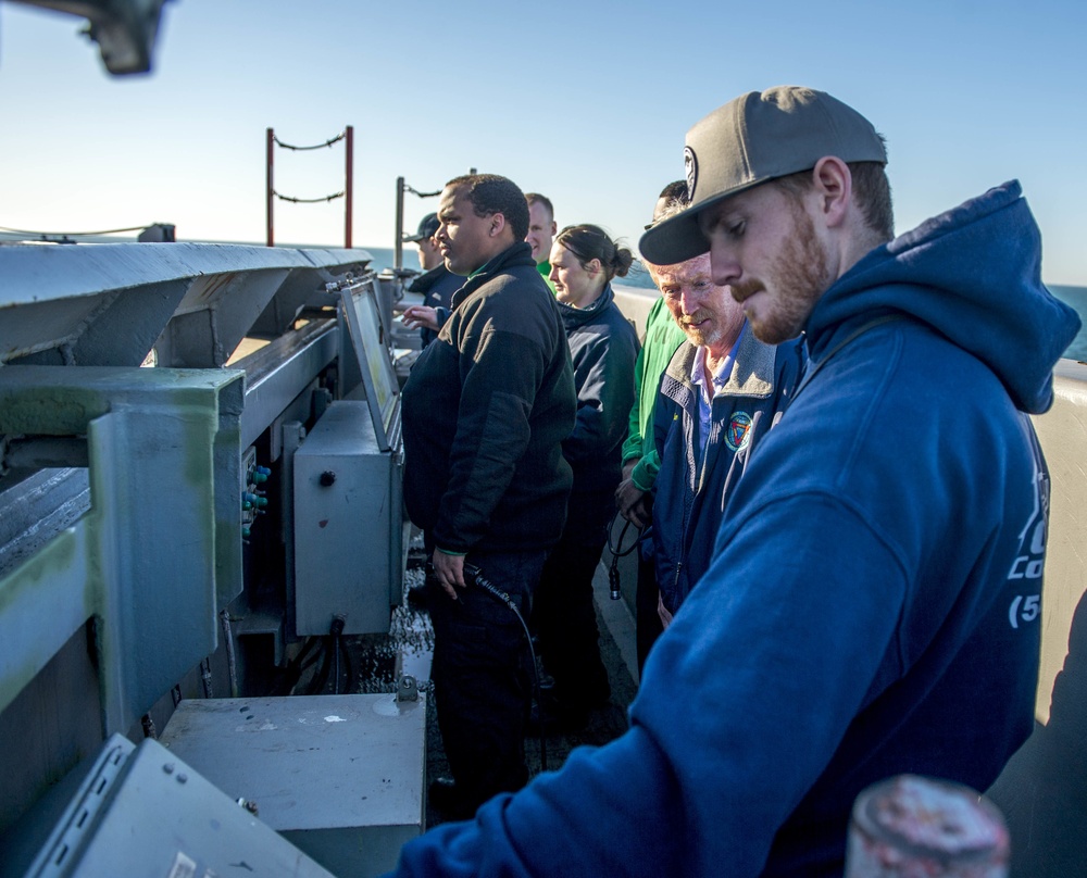 GHWB is the flagship of Carrier Strike Group (CSG) 2, which is comprised of the staff of CSG-2; GHWB; the nine squadrons and staff of Carrier Air Wing (CVW) 8; Destroyer Squadron (DESRON) 22 staff and guided-missile destroyers USS Laboon (DDG 58) and USS