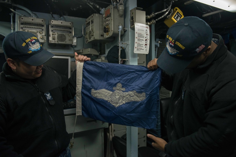 John C Stennis Flies Information Warfare Pennant