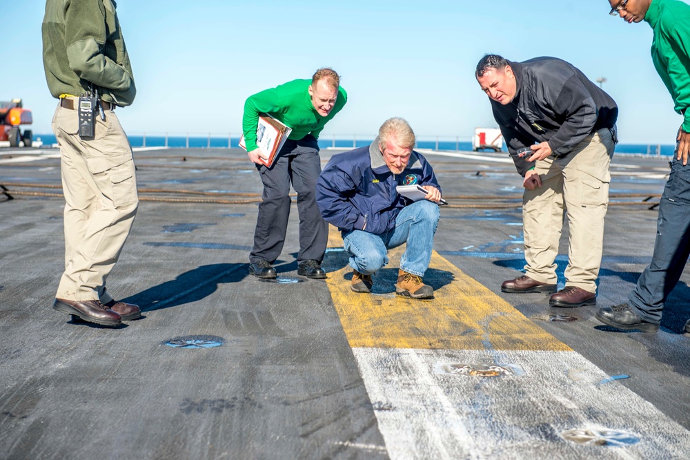 GHWB is the flagship of Carrier Strike Group (CSG) 2, which is comprised of the staff of CSG-2; GHWB; the nine squadrons and staff of Carrier Air Wing (CVW) 8; Destroyer Squadron (DESRON) 22 staff and guided-missile destroyers USS Laboon (DDG 58) and USS