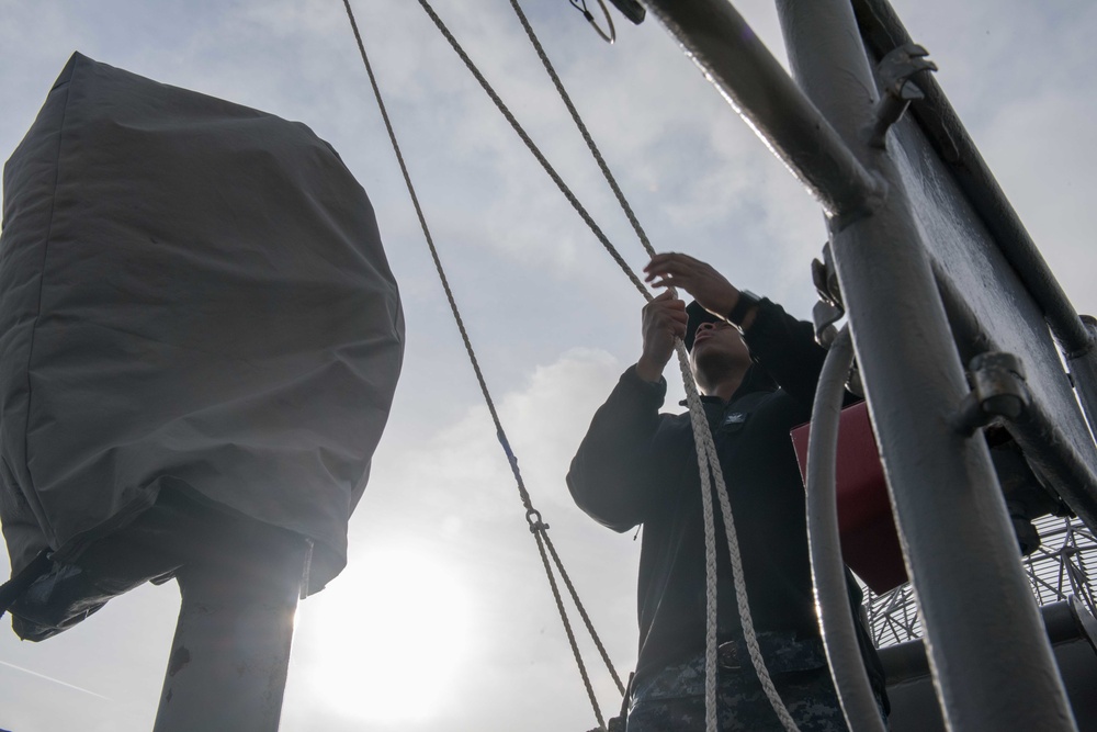 John C Stennis Flies Information Warfare Pennant