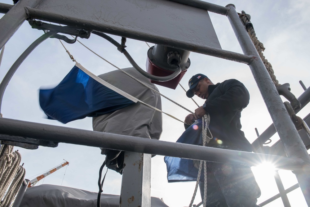 John C Stennis Flies Information Warfare Pennant