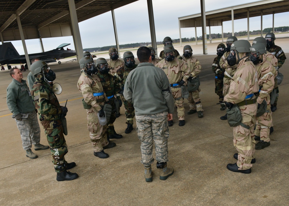 1 FW conducts Chemical Attack Survival Familiarization exercise