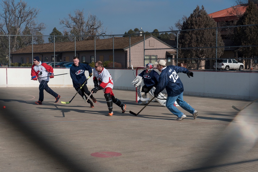 U.S. vs Canada Ball Hockey Game