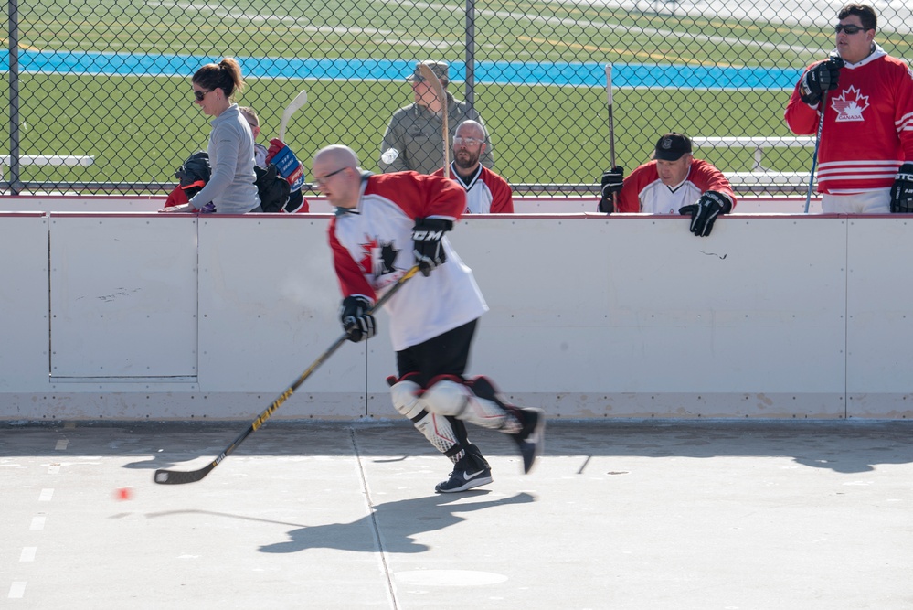 U.S. vs Canada Ball Hockey Game