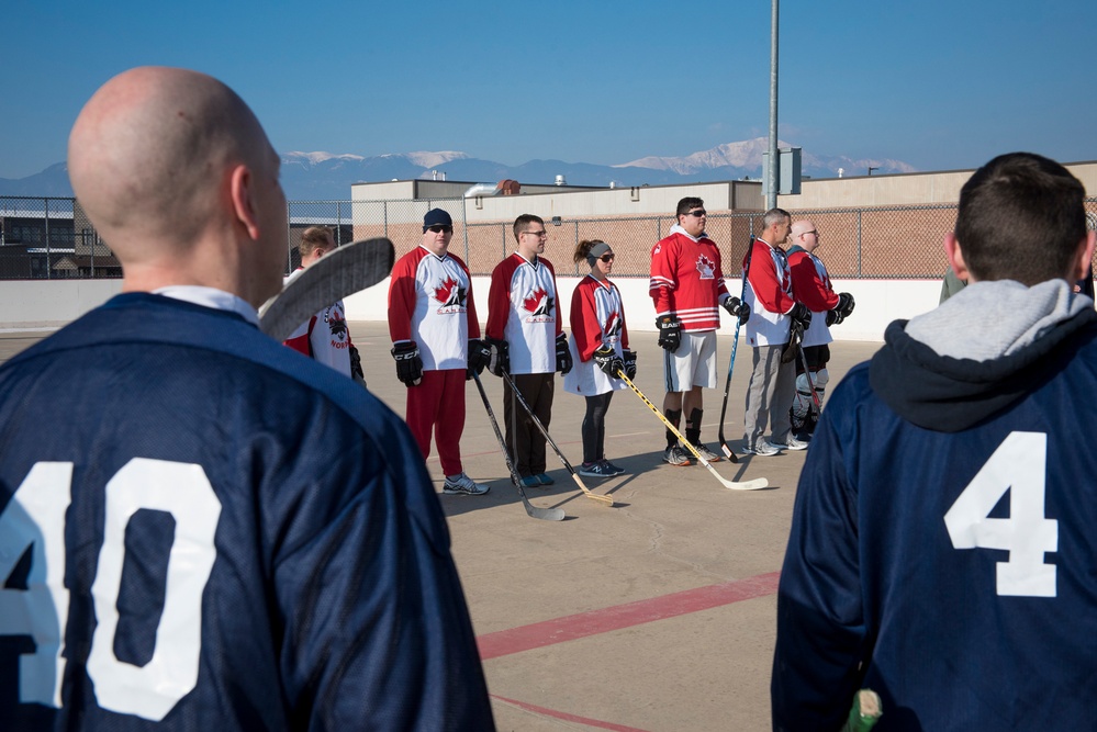 U.S. vs Canada Ball Hockey Game