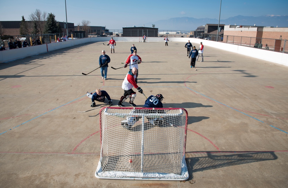 U.S. vs Canada Ball Hockey Game