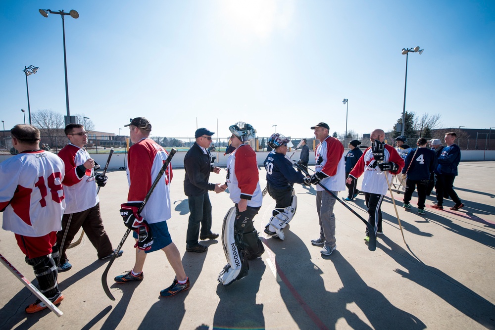 U.S. vs Canada Ball Hockey Game