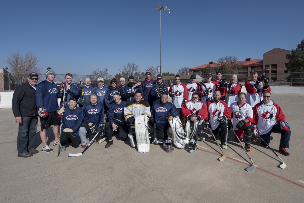 U.S. vs Canada Ball Hockey Game