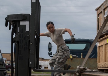 Inbound, outbound: 2nd LRS moving cargo