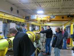 Lockheed Martin representatives tour Letterkenny Munition Center’s Multiple Launch Rocket System Family of Munitions facility.