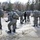 Cold-Weather Operations Course Class 18-05 students practice snowshoeing at Fort McCoy