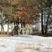 Cold-Weather Operations Course Class 18-05 students practice snowshoeing at Fort McCoy