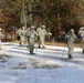 Cold-Weather Operations Course Class 18-05 students practice snowshoeing at Fort McCoy