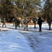 Cold-Weather Operations Course Class 18-05 students practice snowshoeing at Fort McCoy